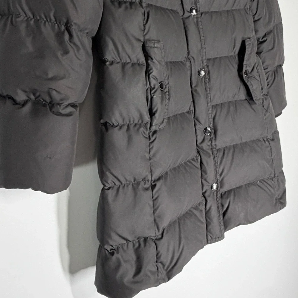 J.Crew Womens Black Puffer Down Long Parka Coat 96696 Medium